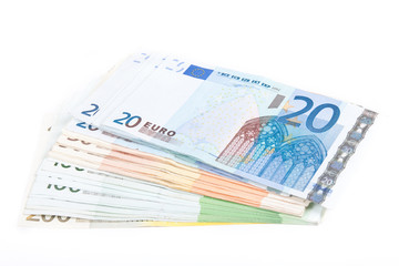 Euro banknotes
