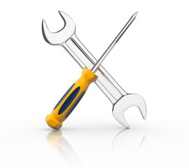 Wrench and screwdriver