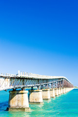 old road bridge connecting Florida Keys, Florida, USA