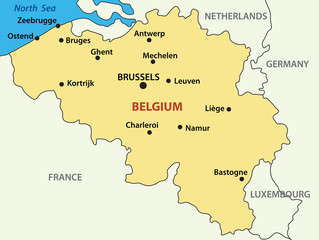 vector map - Kingdom of Belgium - 37301383