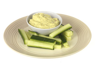 Cucumber with Guacamole
