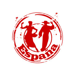 Fototapeta premium timbre Espagne