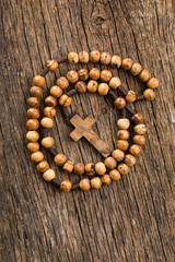 Wooden rosary beads