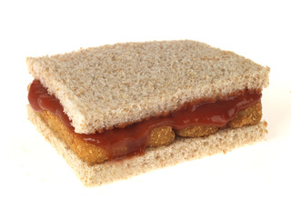 Fish Finger Sandwich with Tomato Sauce