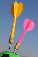 Two arrows hit the target