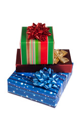 bright  gifts isolated on white