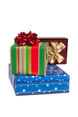 bright  gifts isolated on white