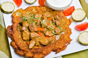 Traditional hungarian potato pancake