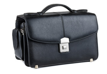 Mens black leather handbag