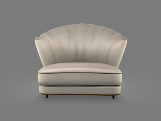 champagne art deco sofa