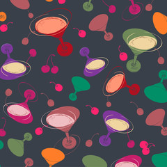 Dancing glasses seamless