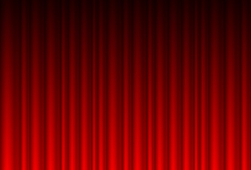 Realistic red curtain