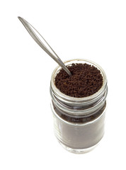 Instant coffee jar with spoon
