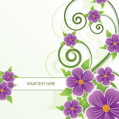 Abstract floral background with place for your text