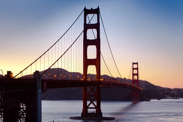 Foto op Canvas Golden Gate Bridge Sunset © oscity