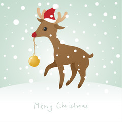 Christmas card, reindeer 2