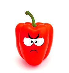 Sweet pepper in a fume