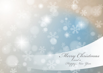 Vector Abstract Christmas Themed Winter Background