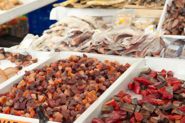 Fish on street market