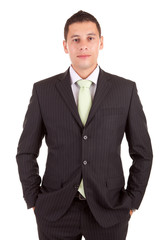 Young business man posing