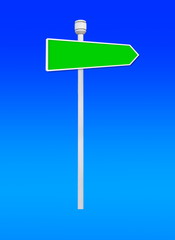 signboard isolated on white.