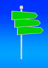 signboard isolated on white.