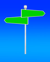 signboard isolated on white.