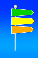 signboard isolated on white.