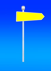 signboard isolated on white.