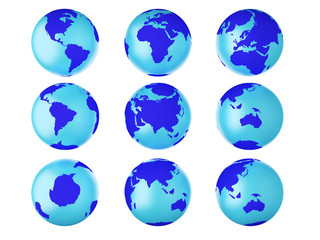 collection of earth globes end.