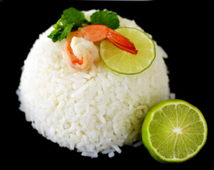 rice and shrimp