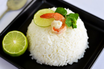 rice and shrimp