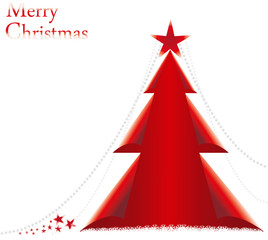 Christmas tree on abstract background.