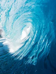 Abwaschbare Fototapete Wasser Blaue Ozeanwelle