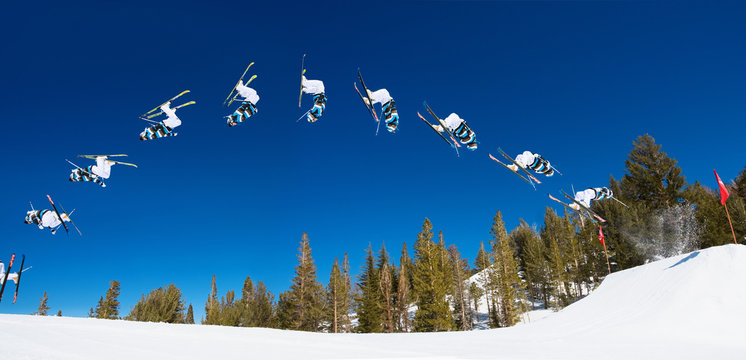 Ski Back Flip off Jump