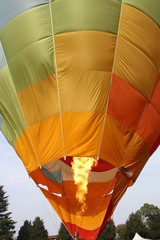 Air balloon ready to take off