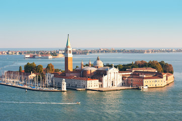 St. George island, aerial view. Venice, Italy.