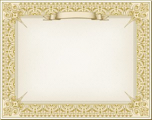 Gold detailed cerificate