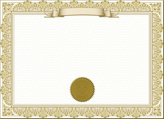 Gold detailed cerificate