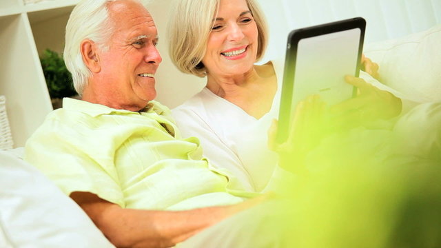 Senior Couple Talking Via Online Webchat