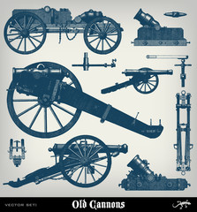 Engraving vintage Cannon set. - 37327512