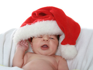 santa baby over white