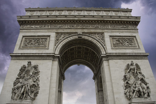 Colors of Triumph Arc in Paris