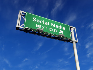 Social Media - Freeway Sign