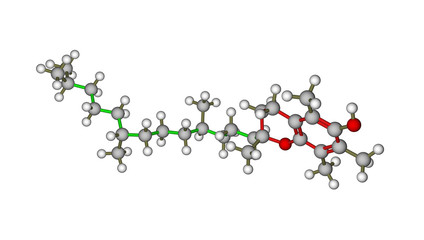 Molecular structure of alpha-tocopherol (vitamin E)