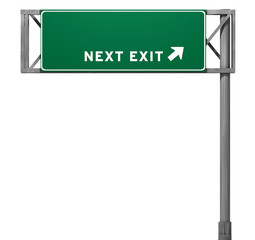 Blank Freeway Exit Sign © eyeidea