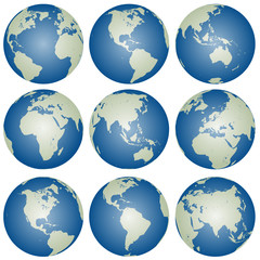 vector globes