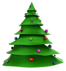 3D Cartoon christmas tree