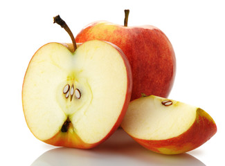 The cut and whole apple