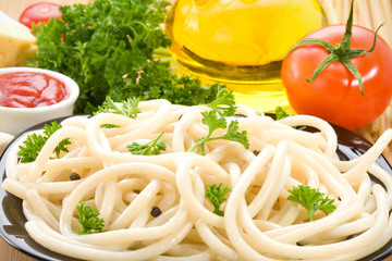 pasta spaghetti and food ingredient